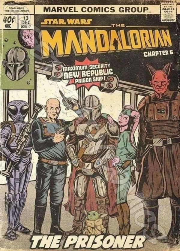 Star Wars The Mandalorian Season 1 Full Set of 8 Art Prints Get