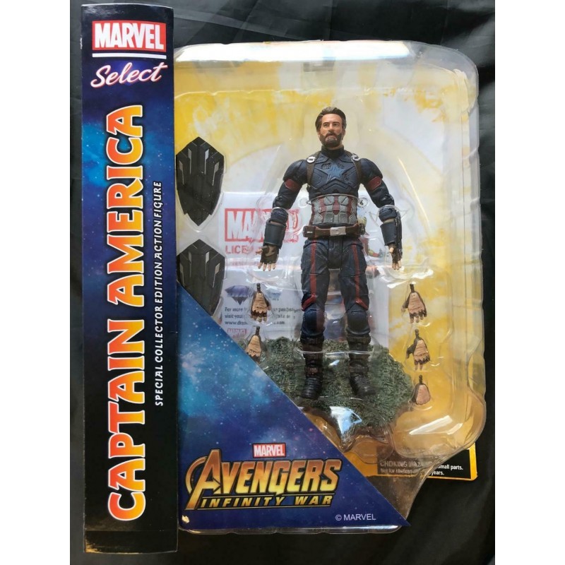 Marvel Diamond Select Avengers Infinity War Captain America Action Figure 7" 