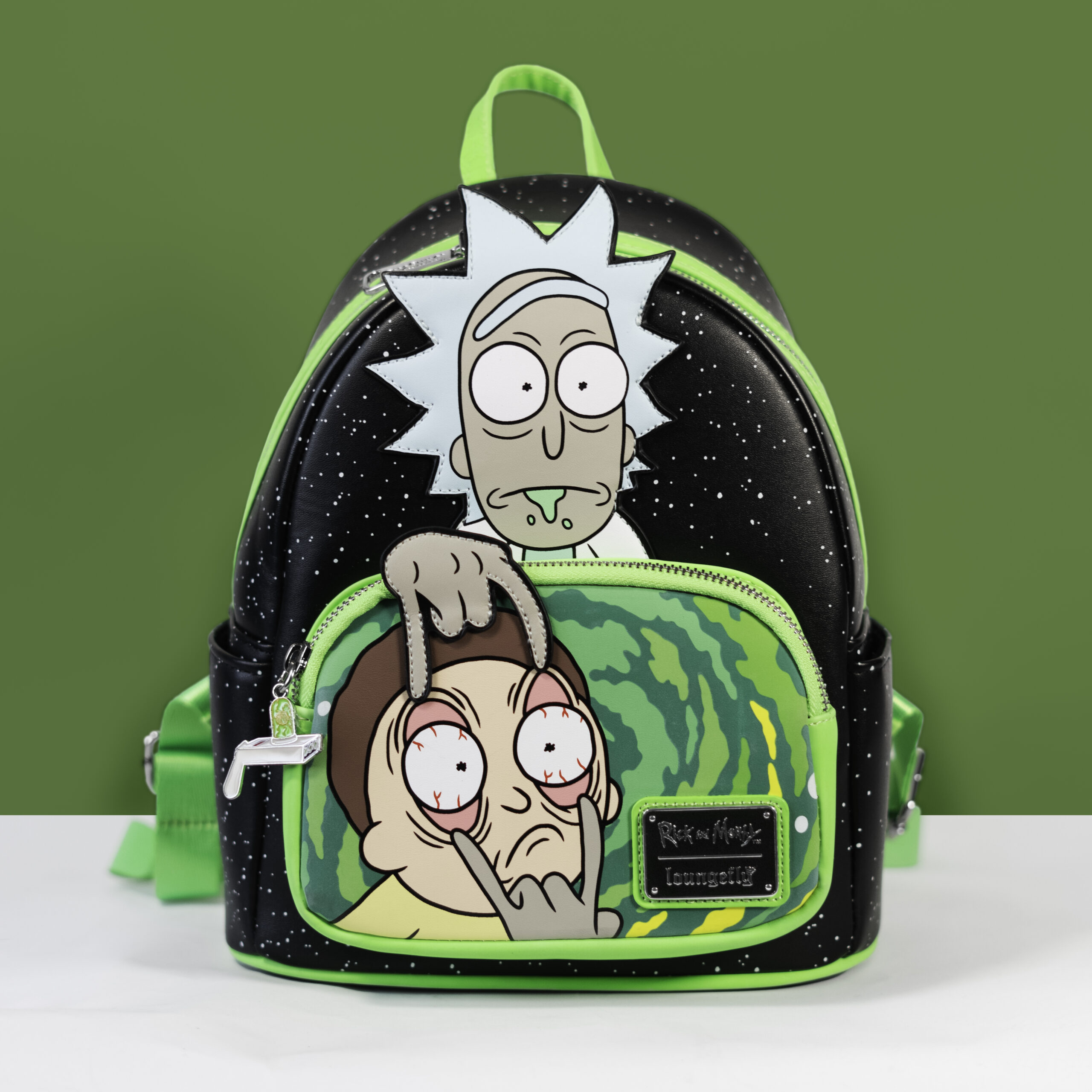 Loungefly Rick and Morty Glow in the Dark Mini Backpack