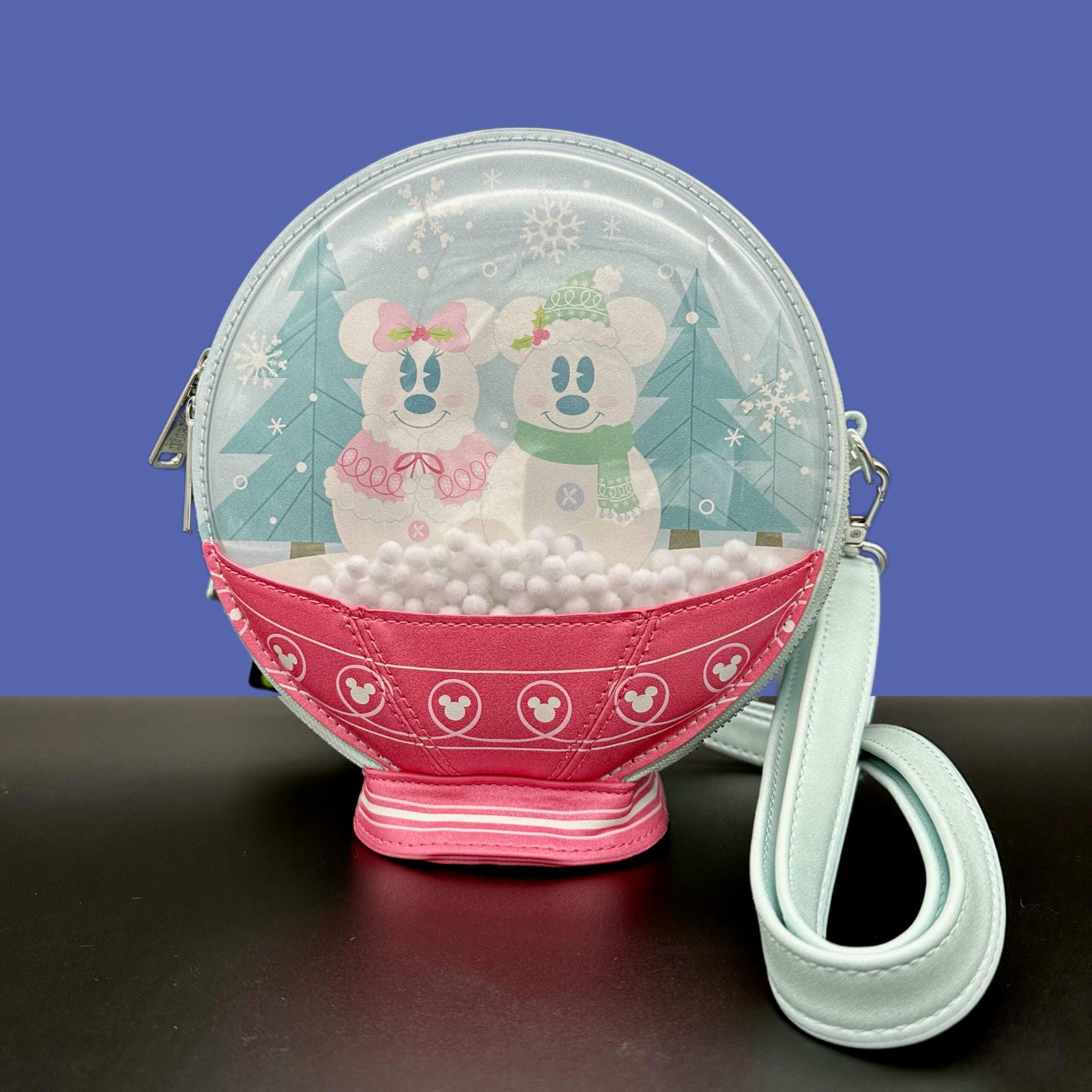 Loungefly Disney Mickey & Friends Winter Snow Globe Crossbody | NWT Loungefly Disney Mickey & Minnie Mouse Snow Globe Mini  main image 3