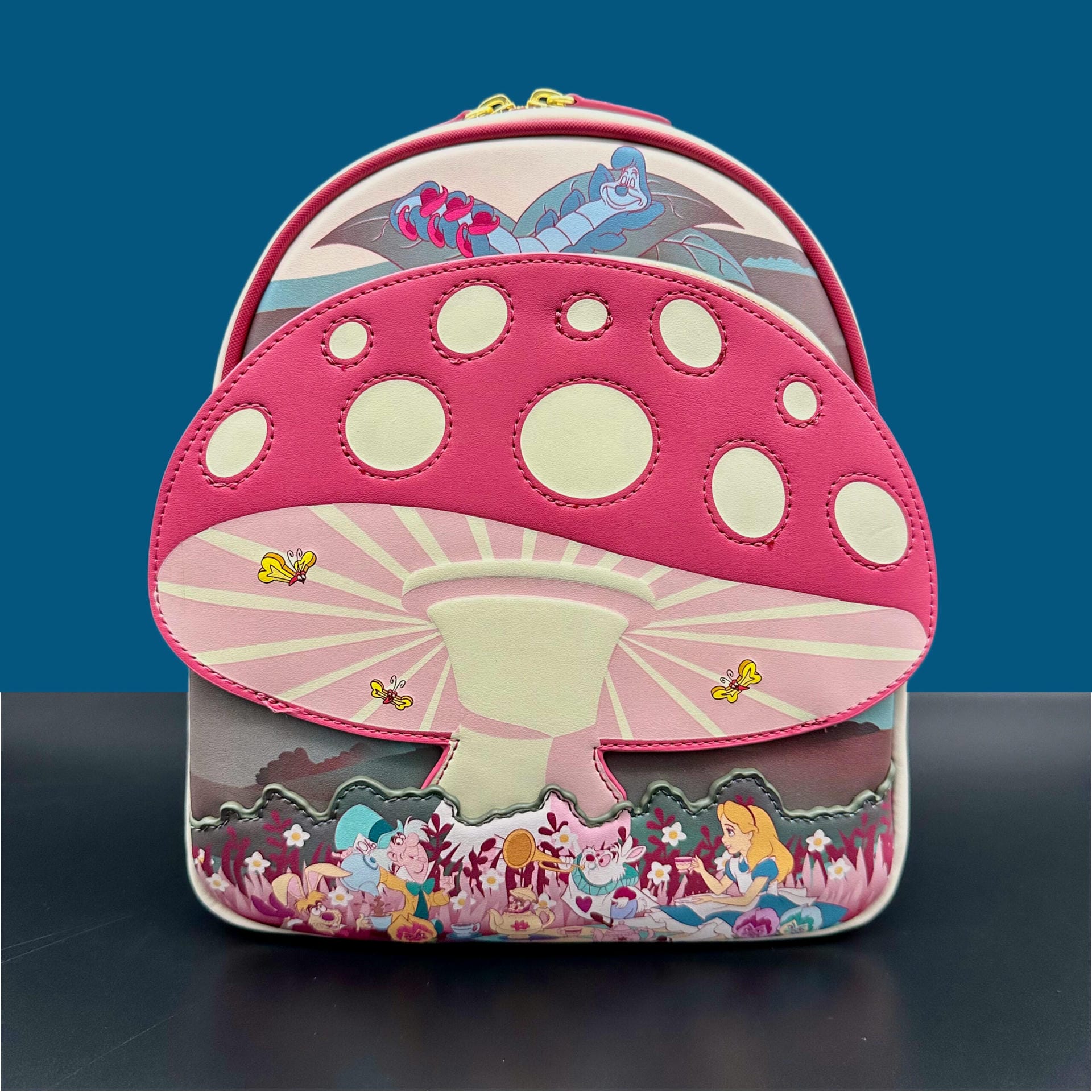 24HR DROP ⬇️ Loungefly Alice Mushroom Backpack Amazon.com | Loungefly Disney Alice in Wonderland Unbirthday  main image 3