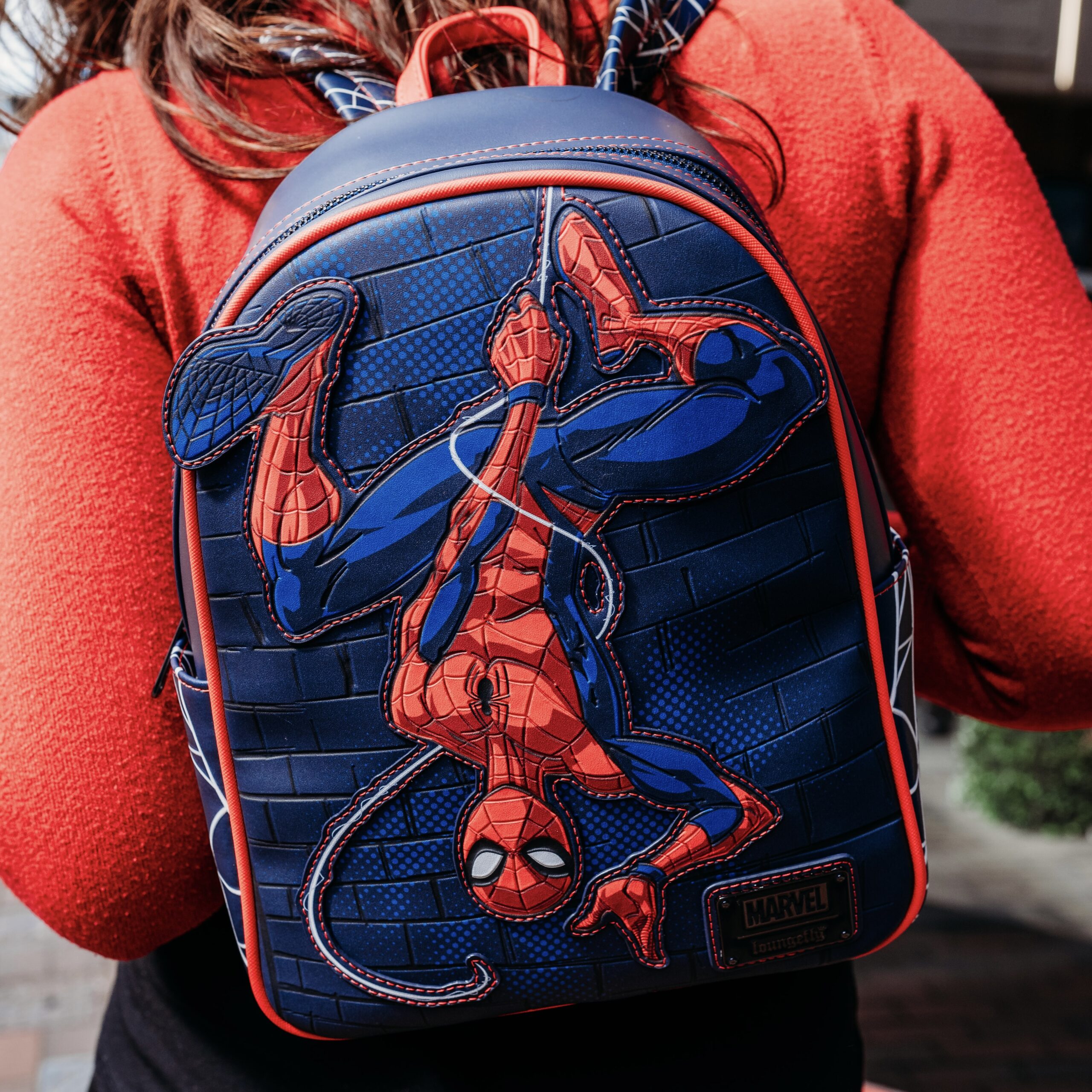 New Loungefly Spider-Man Spider Web Crossbody Bag PLUS outlet Wallet Universal Studios