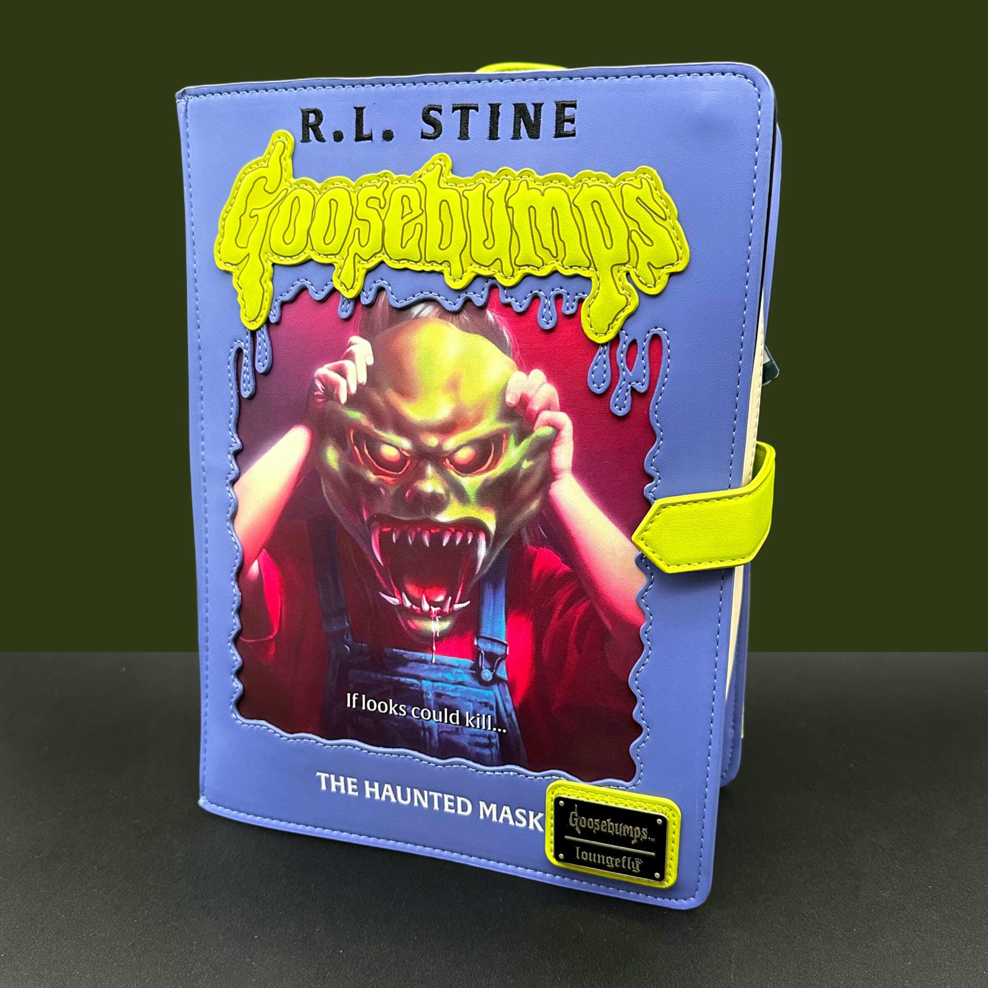 Loungefly Goosebumps The Haunted Mask Rare Never Released NWT​ UNRELEASED! Loungefly Goosebumps Haunted Mask Glow In The  main image 2