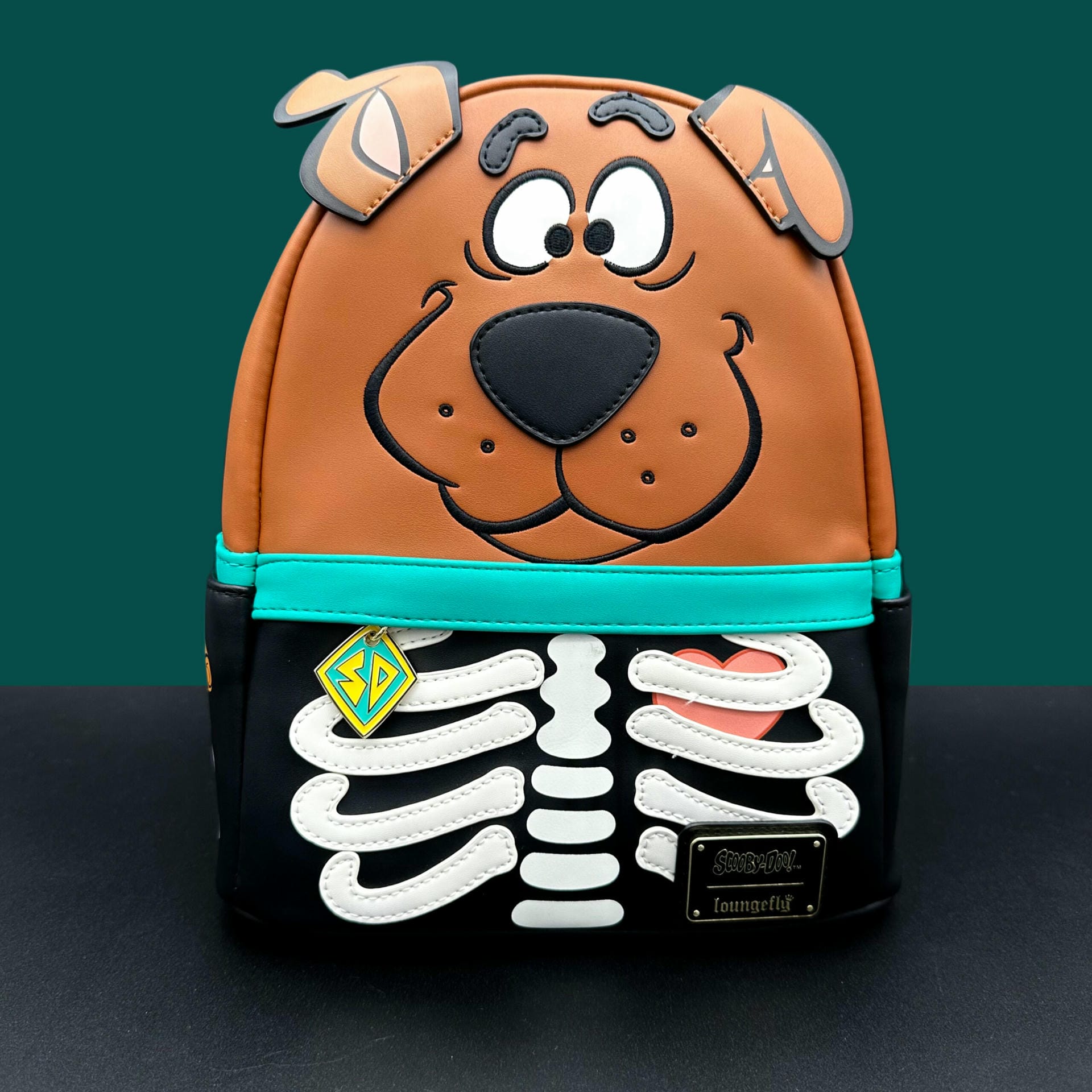Loungefly Scooby-Doo Skeleton Dog Backpack - Brown, Black, and Teal ? Happy Halloween! ? I main image 4