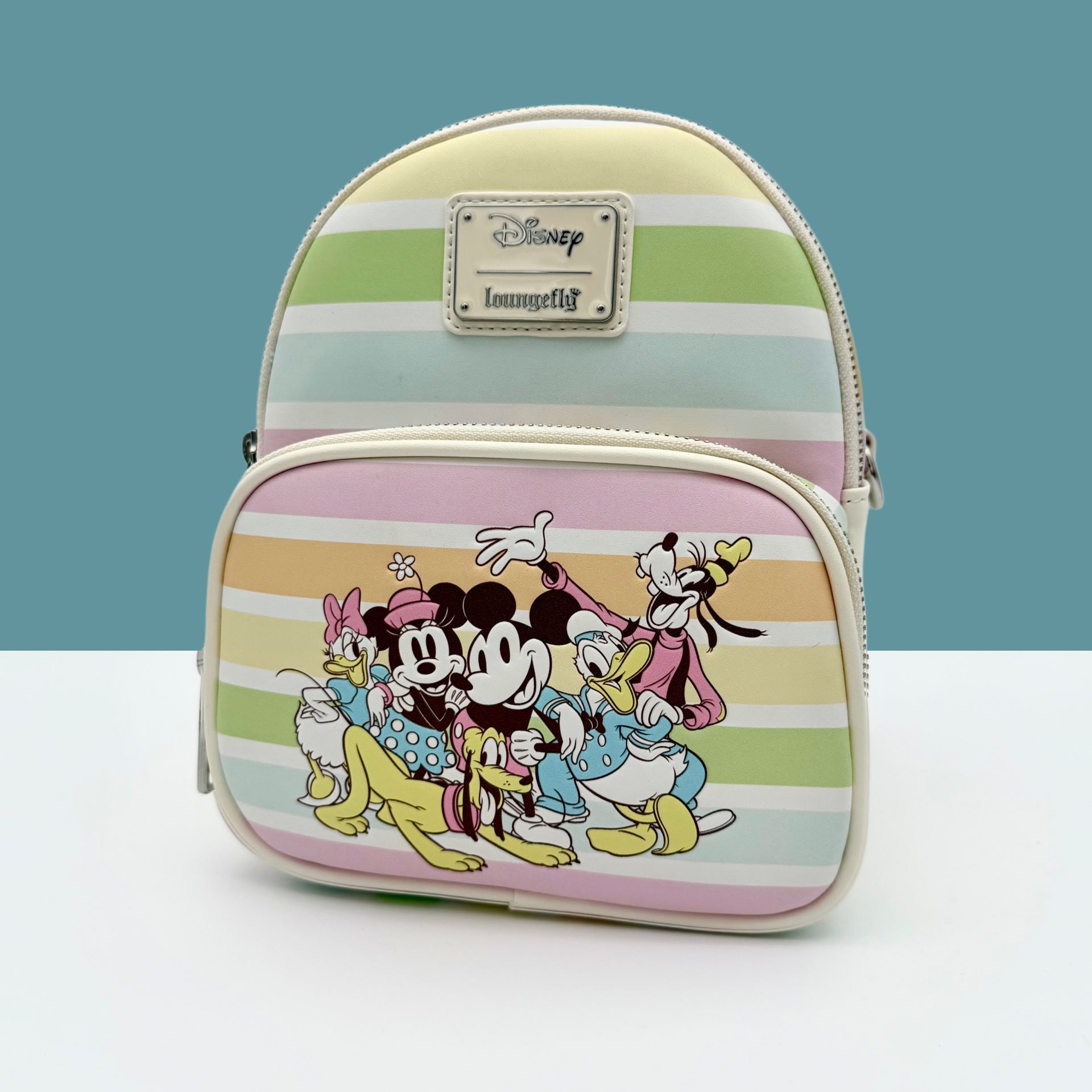 Disney Mickey and Friends Rainbow Backpack One Size Fits all Pride Mickey Mouse Disney Loungefly Mini Backpack | Get  main image 3