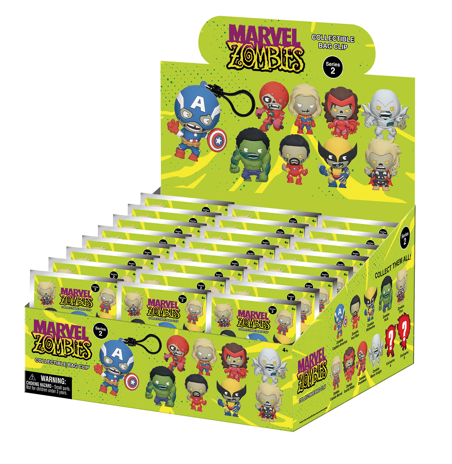MARVEL TOKON アクリルピンバッジ 6種コンプセット 新品・未開封 Marvel Zombies Series 2 PVC Bag Clips | Get Ready Comics